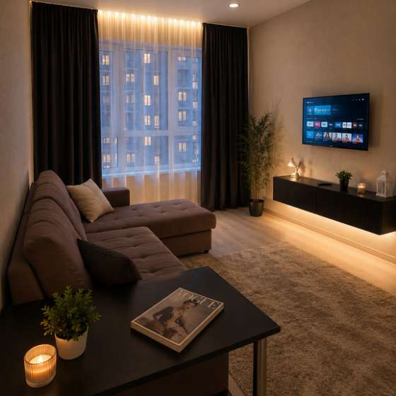 Lux квартира, 55 м², центр, smart tv, 4 спальных места